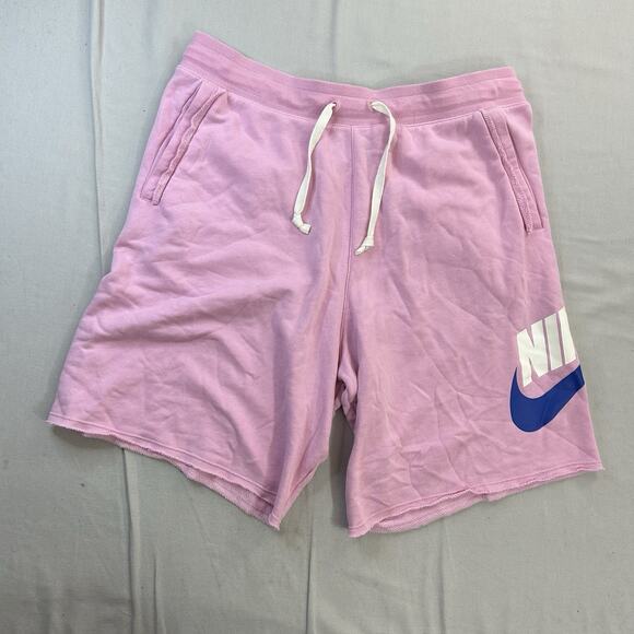 Nike Club Alumni French Terry Shorts Pink Rose Mens Size XL - Picture 1 of 8